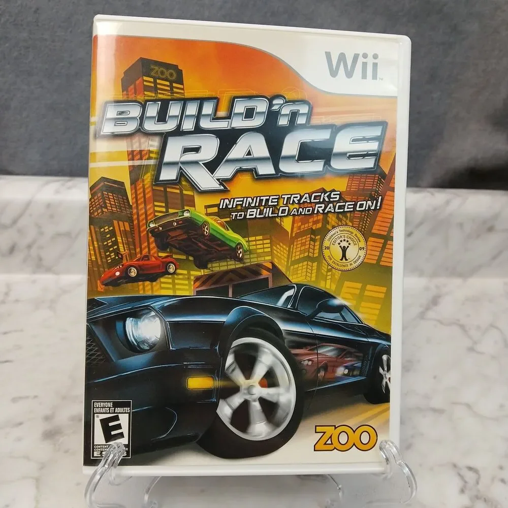Build'n Race Nintendo Wii Video Game Racing Track Builder Multiplayer